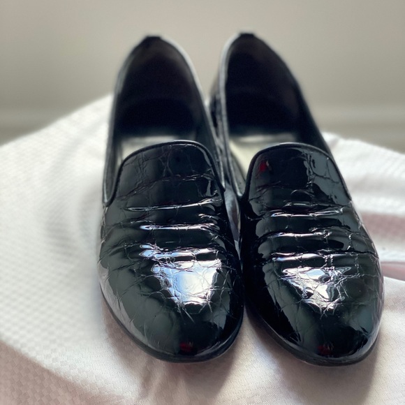 Stuart Wietzman Croc Embossed Loafers - Picture 3 of 6